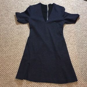 Calvin Klein Collection V Neck Gray Dress